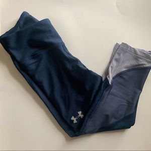 NWT Under Armour Blue and Purple Cropped Leggings